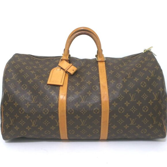 Louis Vuitton Keepall 55 Monogram Canvas Duffle Bag Brown W/ Tag, Lock, Key - Picture 3 of 16